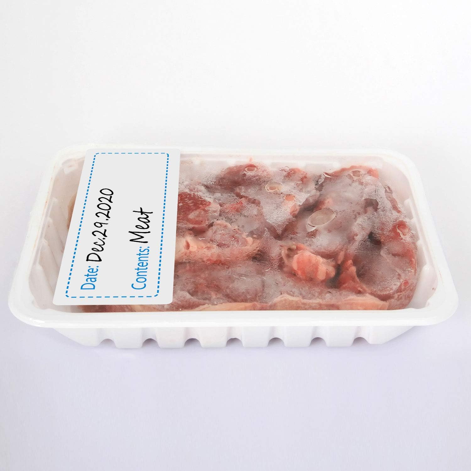 Poxoke Removable Freezer Labels for Food Storage Blue 1x3inch 500pcs : Office Products
