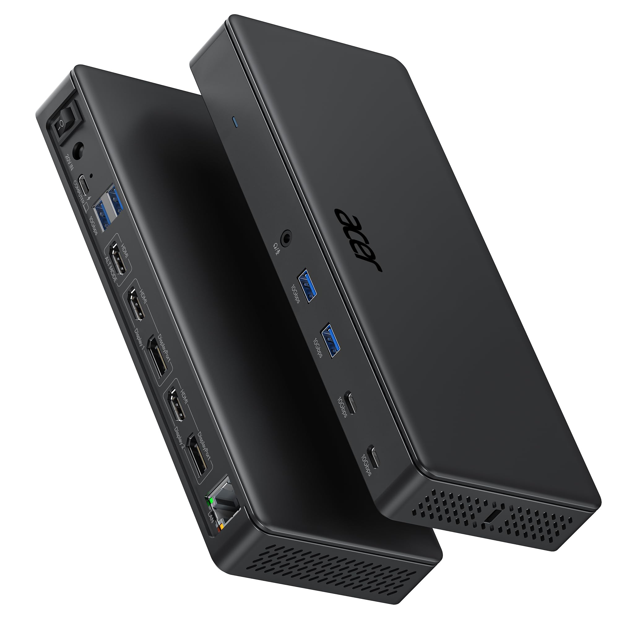 Photo 1 of Acer 15-in-1 Laptop Docking Station Support DisplayLink Triple Monitors, USB C Docking Station, 130W Power Adapter, 10Gbps Data Transfer, 1Gbps Ethernet for MacBook Pro/Air, Acer Laptops, PC and More