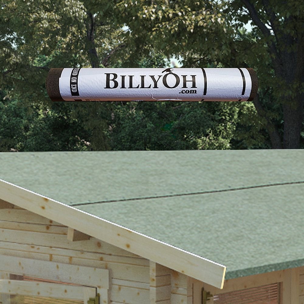 BillyOh Premium IKO Green Mineral Shed Roofing Felt 10m x 1m roll with Fixings CHEAPEST in UK