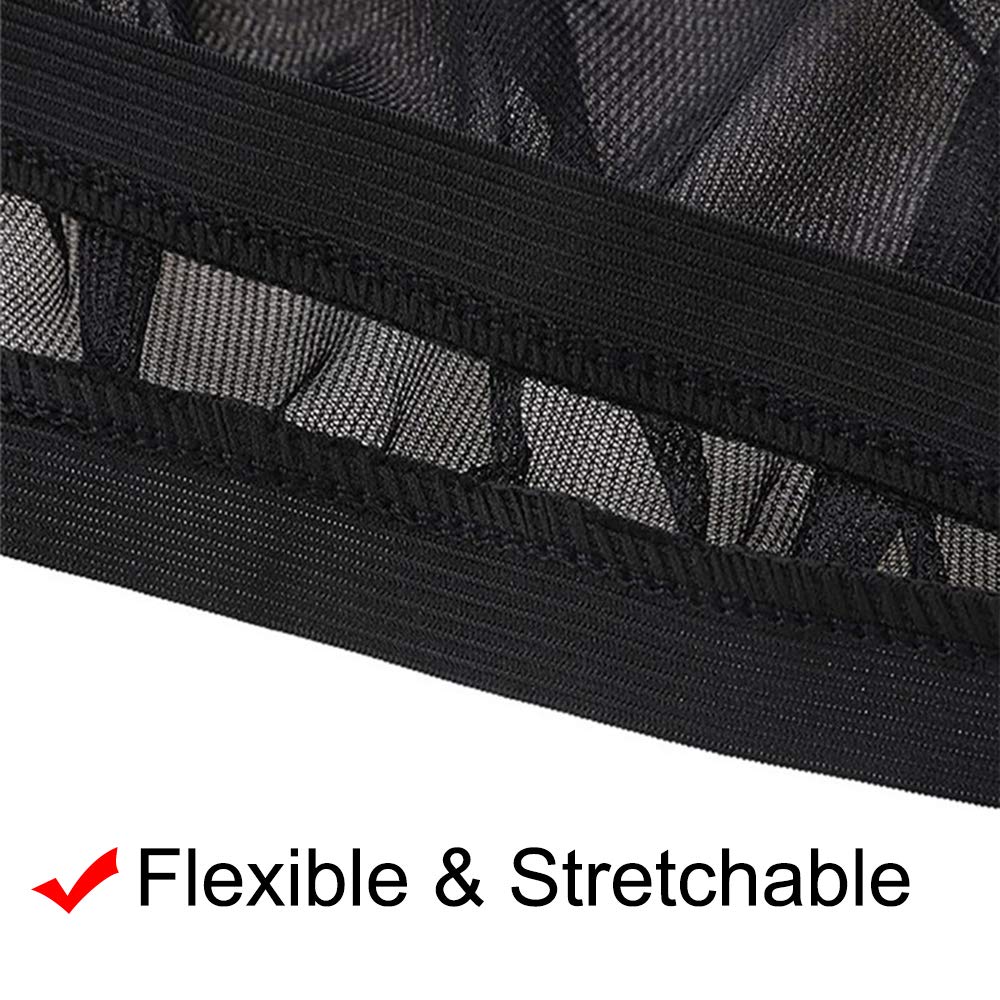 FICBOX 2Pack Car Side Window Shade Universal Sunshades Breathable Mesh Shield Protect Baby Pet from Sun\'s Glare & Harmful UV Rays Stretchable Fit for All Vehicle