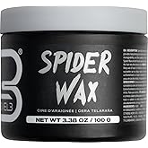 L3 Level 3 Spider Wax for Men, Strong Hold, Volume and Texture, 3.38 oz | Strong long-lasting control, adds volume and texture, for spiky, messy and defined styles, men's hair styling wax