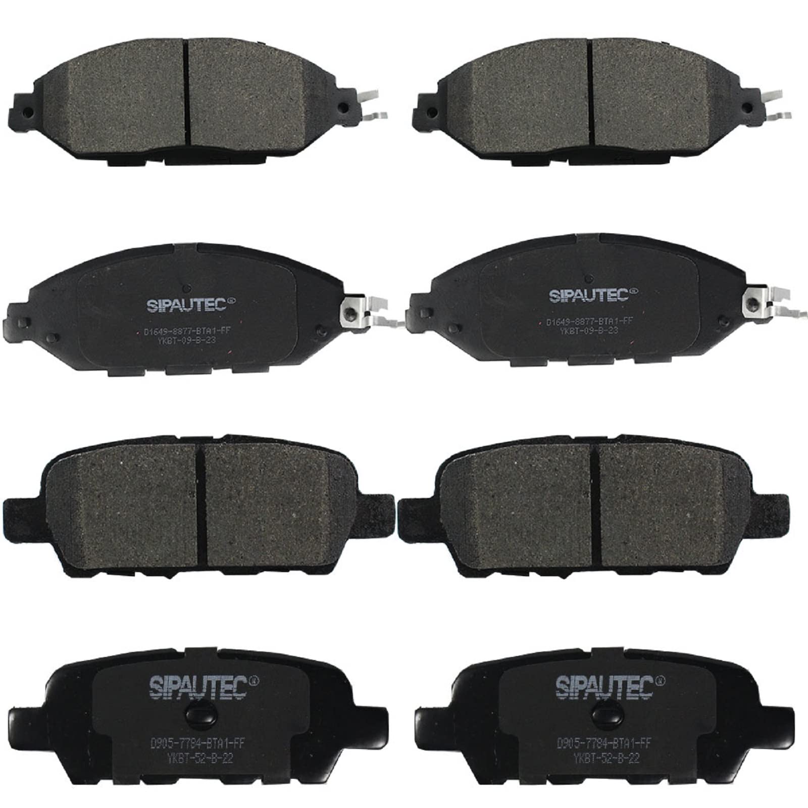 SIPAUTEC-Front & Rear Ceramic Brake Pads