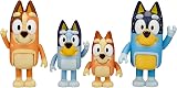 Bluey 4 Figure Pack Bluey Bingo Bandit Chilli Official Collectable Toy 2.5in view 3