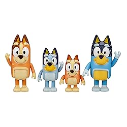 Bluey Family Figure Pack of 4, Robust Poseable