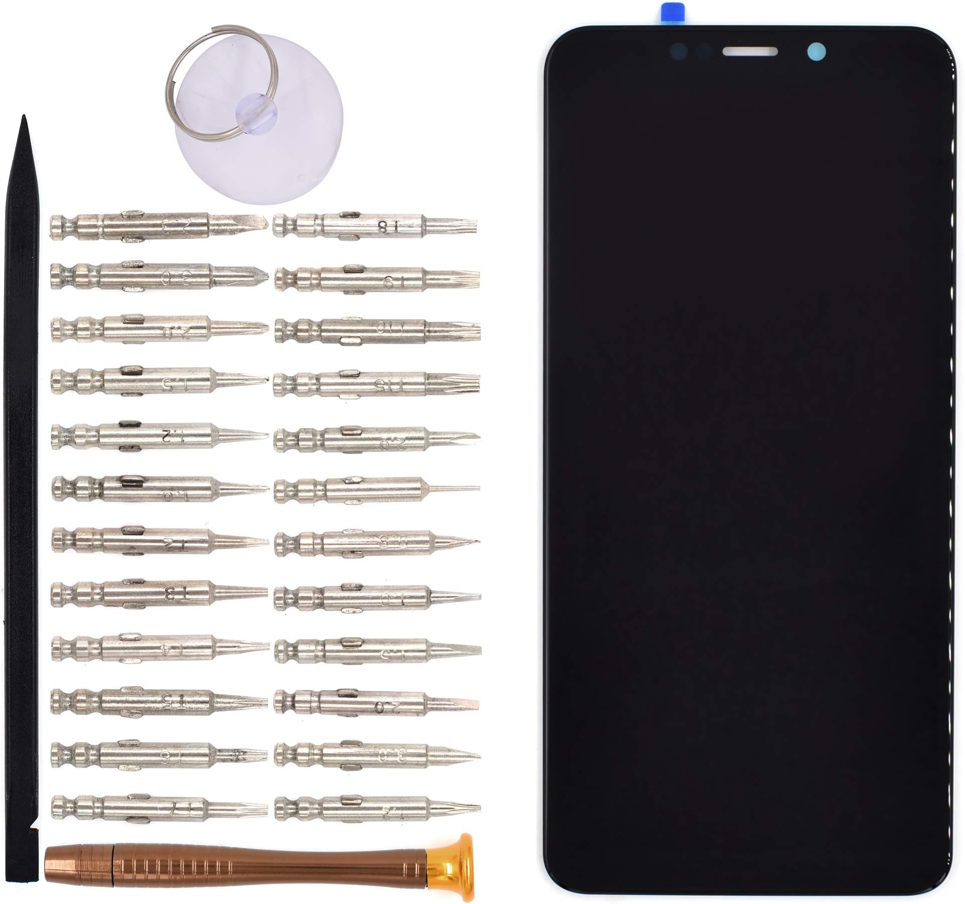 LCD Screen Display with Digitizer Touch Panel Without Bezel Frame for Motorola One P30 Play(Black)