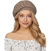 Babalet Women's 100% Cotton Crochet Beret - French Artist Slouchy Hollow Out Knit Hat