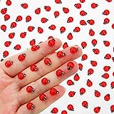 200 Pcs Mini Resin Ladybug Decor for