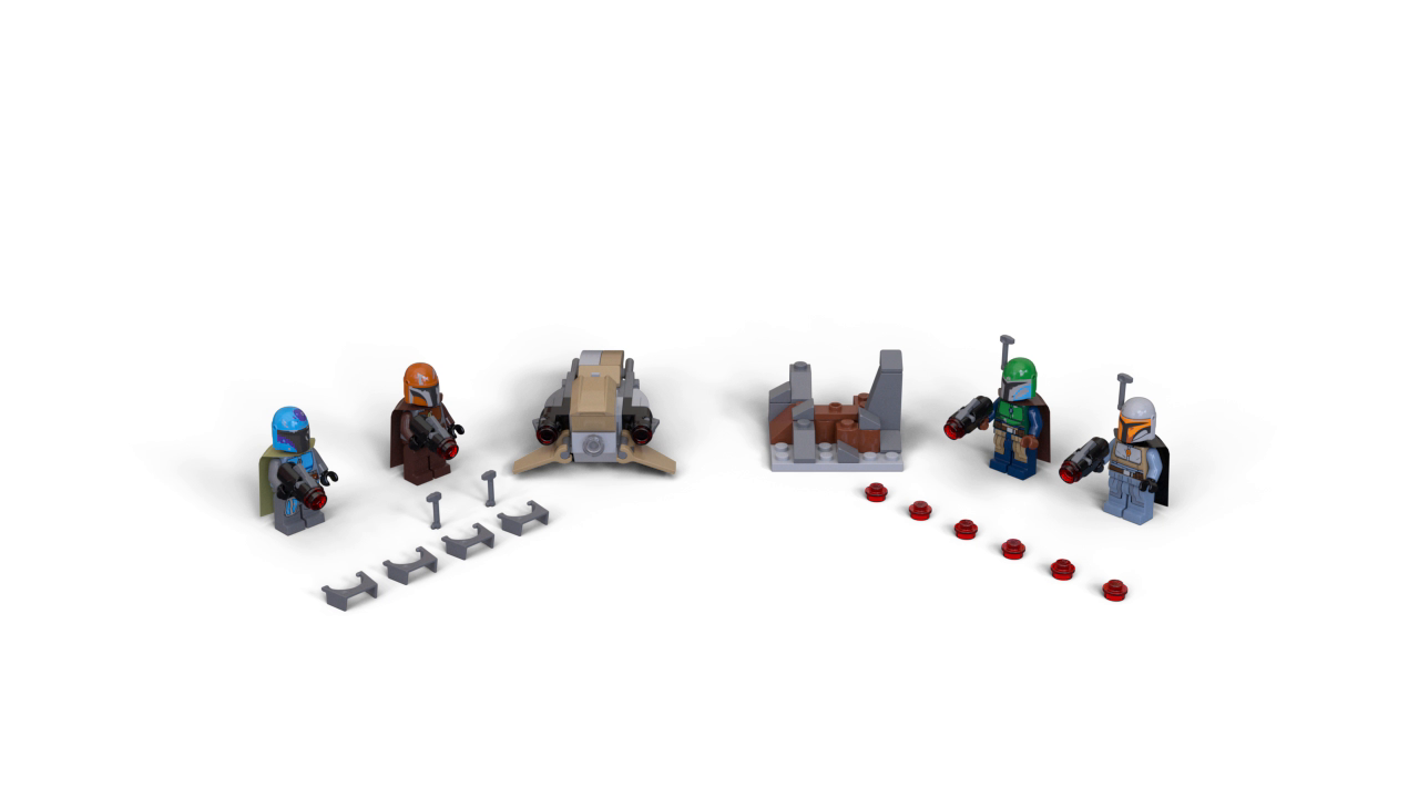 LEGO 75267 Star Wars Mandalorianer Battle Pack Set mit 4 Minifiguren, Speeder-Bike und Verteidigungsfestung – Bild 7