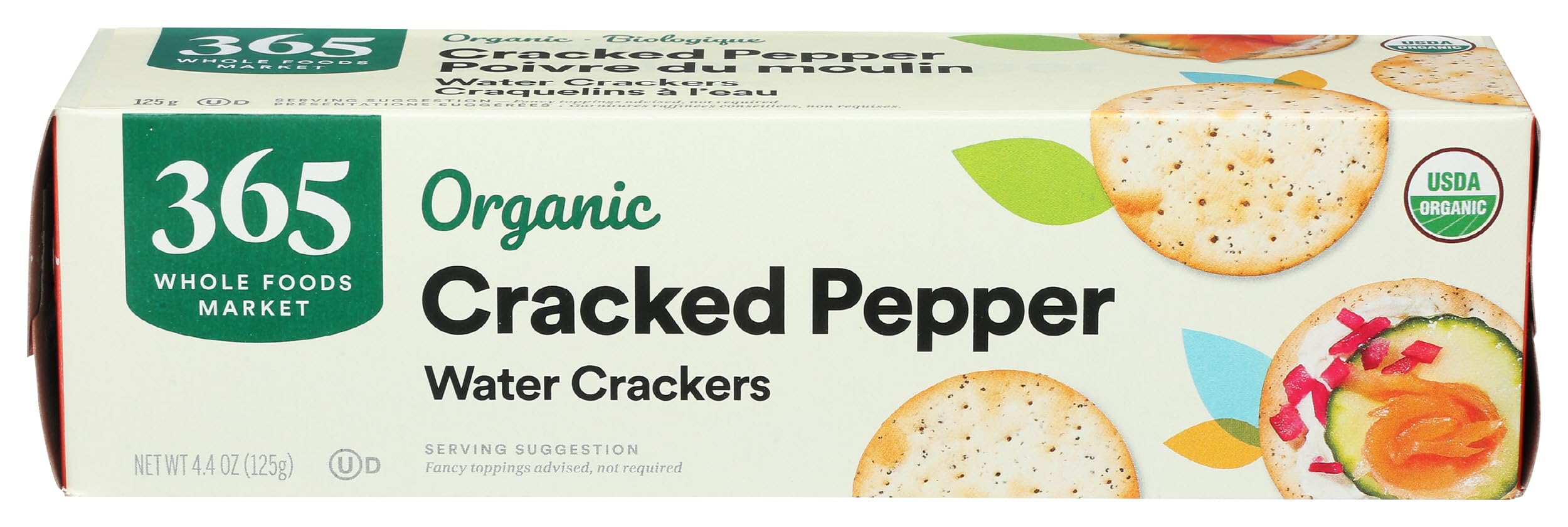 Photo 1 of **EXP:11/21/25** 365 by Whole Foods Market, Organic Cracked Pepper Water Crackers, 4.4 Ounce