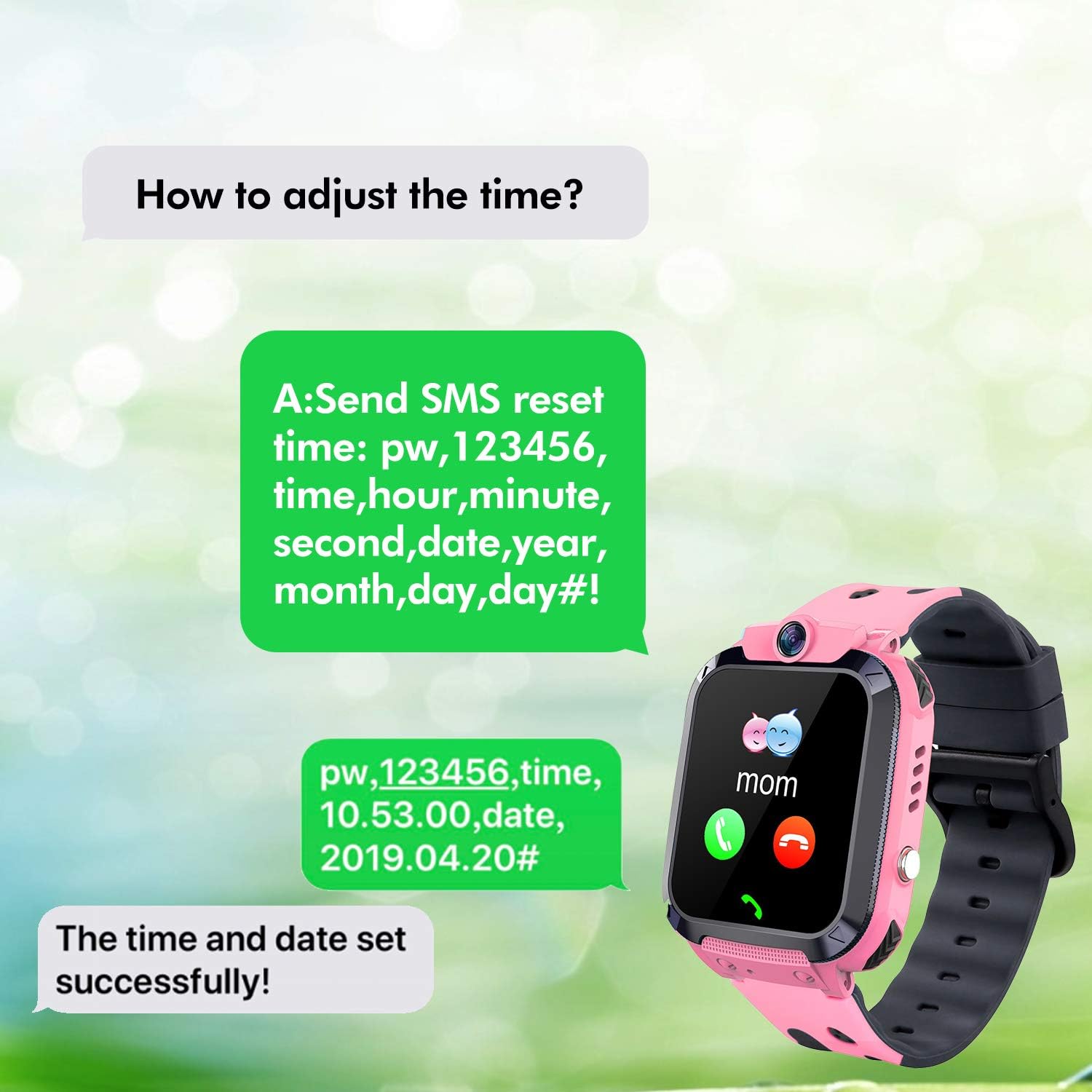 themoemoe kids gps tracker watch