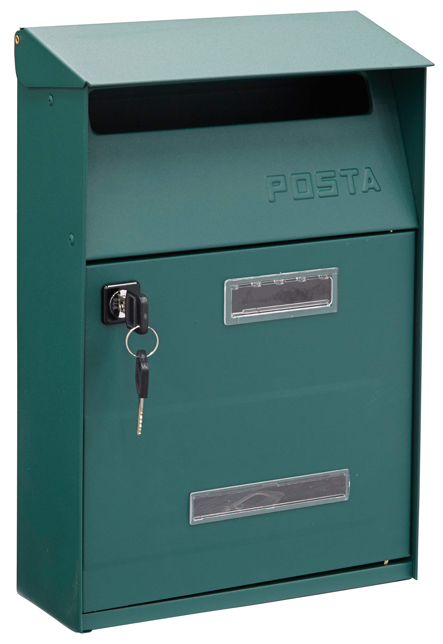 ARREGUI Up D-2006/V Letter Box Galvanised Steel Green Size S DIN A5 32.5 x 22 x 11 cm