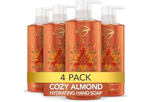 Safeguard Hydrating Liquid Hand Soap, Almond Scent, Made with Plant Based Cleansers, 15.5 oz (Pack of 4)