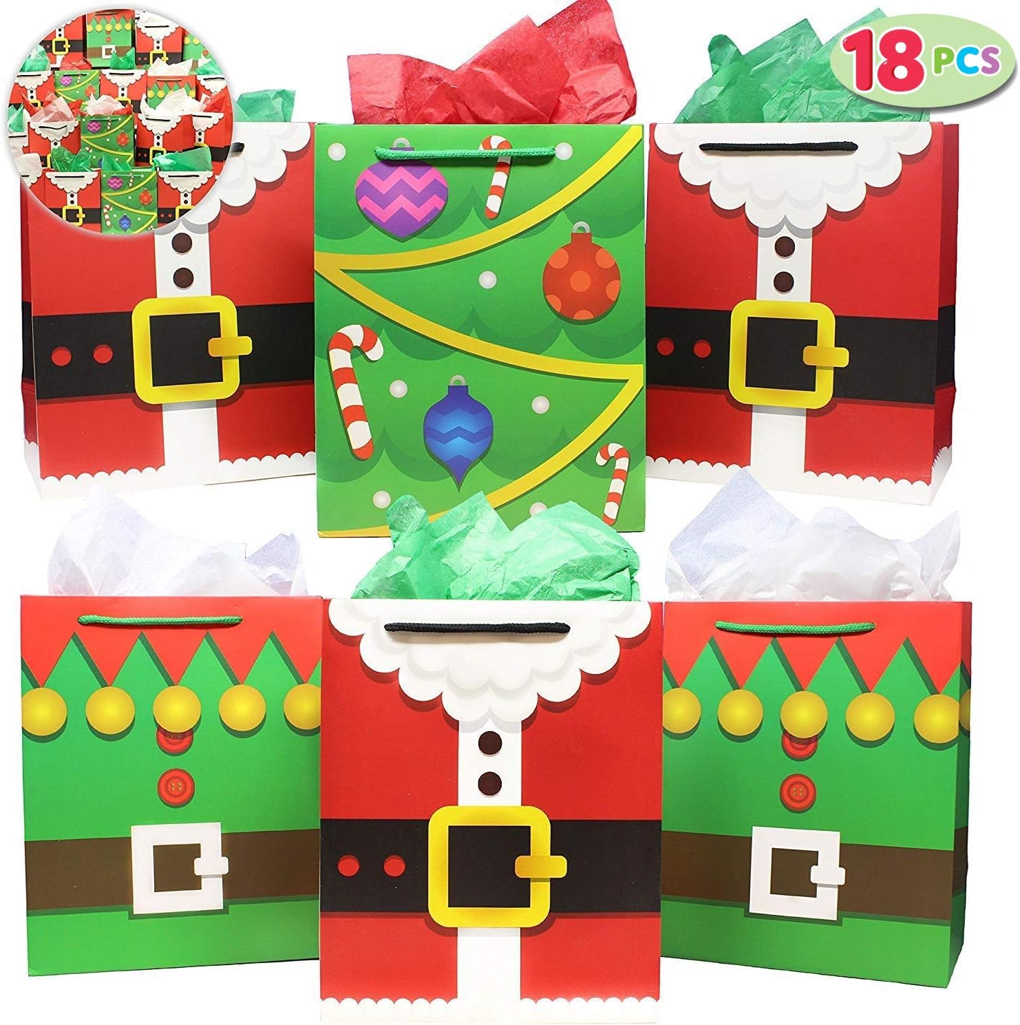 Produktbild Geschenktüten Set Weihnachten. 3 Motive, 18 Geschenktaschen im Set Foto Produktbild Geschenktüten Set Weihnachten. 3 Motive, 18 Geschenktaschen im Set Foto