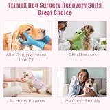 FEimaX Dog Surgery Recovery Suit Pink M - Postoperative Bodysuit for Pets view 5