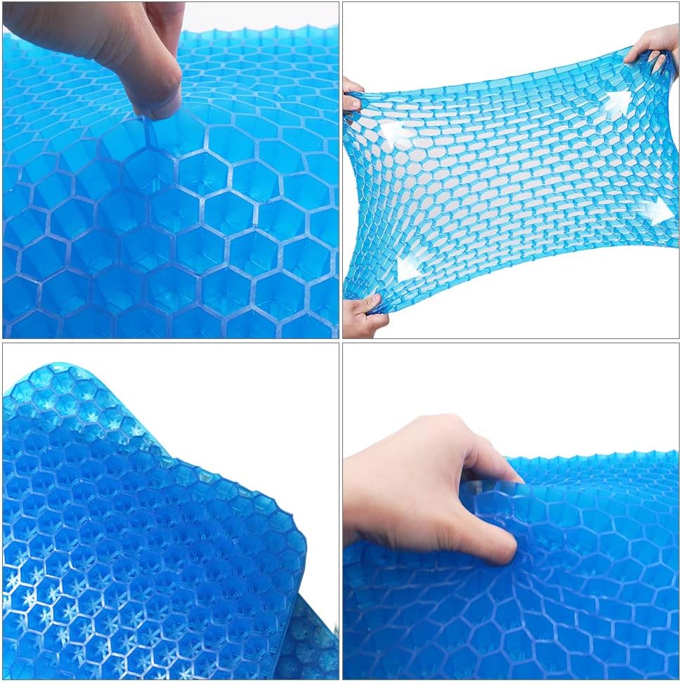 Puzzle Gel Seat Cushion Ventilation Breathable Gel Seat Cushion Body Pressure Dispersion Butt Pain Relief Healthy Seat Cushions for Office Chairs Wheelchair Truckers : Office Products