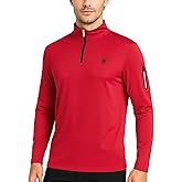 Spyder Mens Active Quarter Zip Pullover - Moisture Wicking Athletic Mens Sweatshirt, 1/4 Zip Long Sleeve Shirts for Men