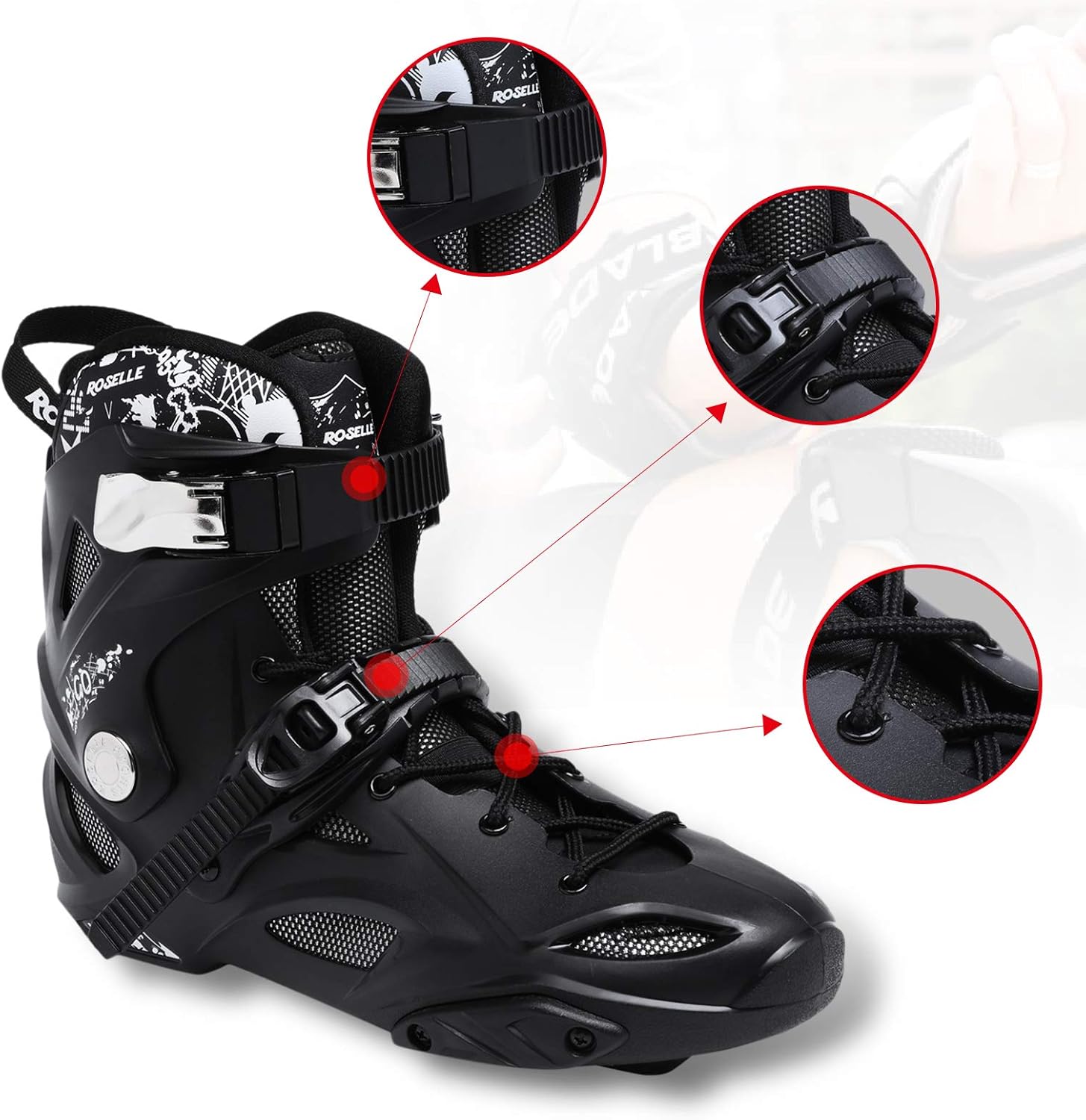 Inline Speed Racing Skates, High Performance Outdoor Roller Skates for Men, JEUWITH 3-Wheel Fitness Inline Skates for Adult and Youth : Sports & Outdoors