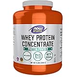 NOW Sports Nutrition, Whey Protein Concentrate, 24 G With BCAAs, Unflavored Powder, 5-Pound