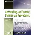 Accounting and Finance Policies and Procedures, (with URL)