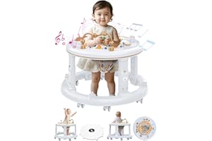 URMACHMORE Baby Walker, Baby Jumper Activity Center, Baby Walkers and Activity Center, Baby Walker with Wheels for Boys Girls, Features 360 Degree Swivel Seat, Detachable Toys and Bounce Footpad for 6-18 Months