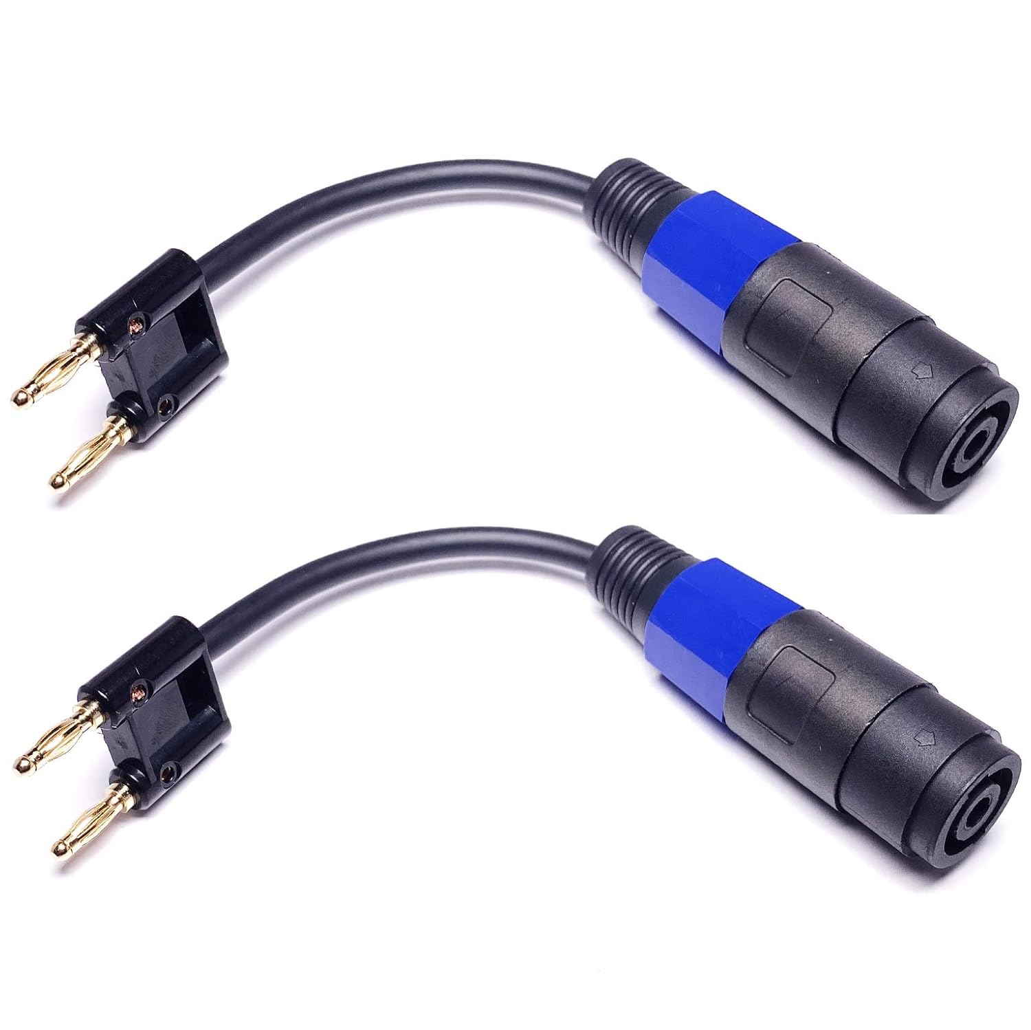 CESS096 Dual Banana Plug to Female Speakon Connector, 2
