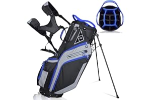 LIVSINGOLF Golf Stand Bag 14 Way Top Dividers Ergonomic with Stand 8 Pockets,Lightweight Golf Bag for Men, Golf Bags with Stand,Dual Strap, Rain Hood