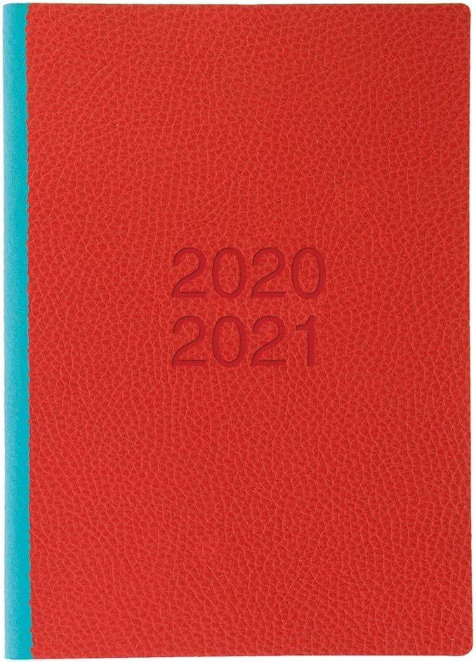 LETTS A5 Two Tone Week to View 20/21 Academic Diary red,21-030759