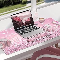 Anyshock Pink Mouse Pad Wrist Support, Keyboard
