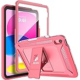 TiMOVO Case for iPad (A16) 11th Generation 11 Inch 2025, iPad 10th Generation Case 2022 with Screen Protector, Heavy Duty Shockproof Rugged Protective Cover, Watermelon Pink
