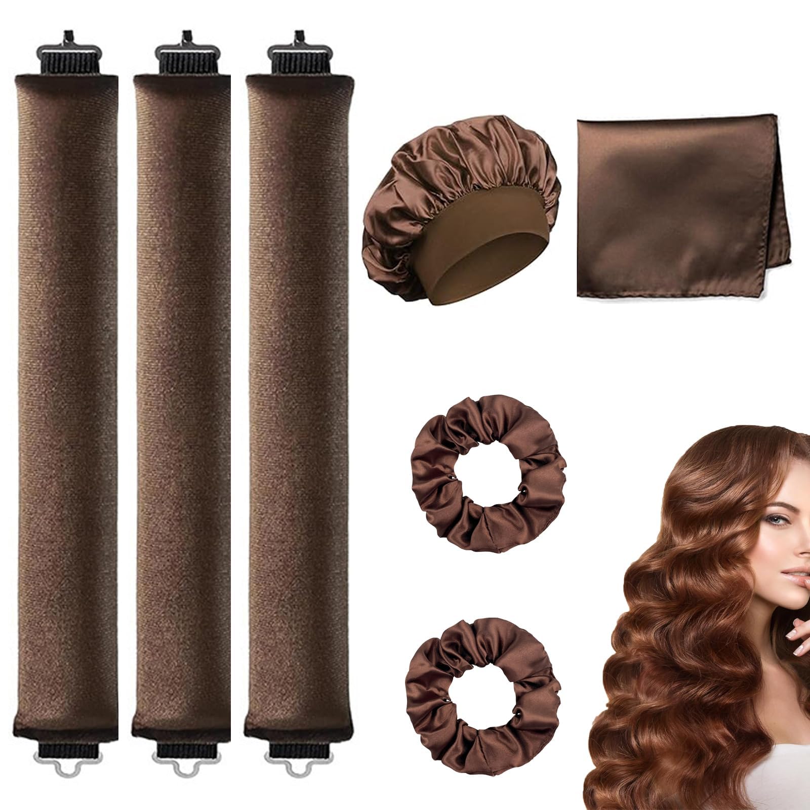 7 Piece Set, Heatless Blowout Rods, Overnight Blowout Rods, Blowout Rods, Overnight Blowout, Blow Out Rods, Dly Curling Rod For All Curls Hair Types