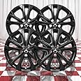 Brighter Design Set of 4 Black 5 Double Spoke 17" Wheel Skins for Ford Escape 2017-2019