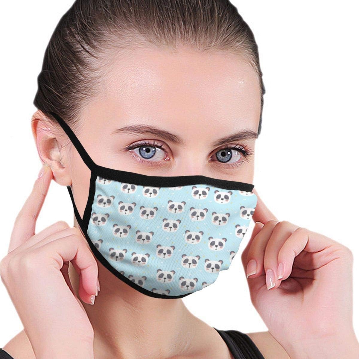 Cute Panda Pattern For Children Anti Flu And Saw Dust Masks,Reusable Mask Washeable Comfy Breathable Safety Face Mouth Mask-For Outdoor Half Face Masks