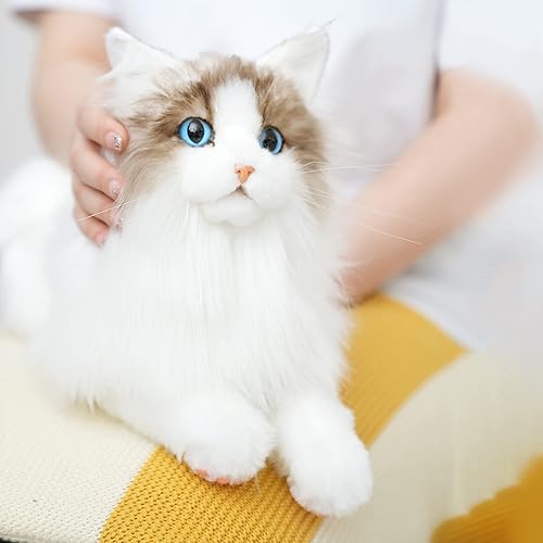 Chongker Stuffed Animals Handmade Realistic Cat Plush Toy