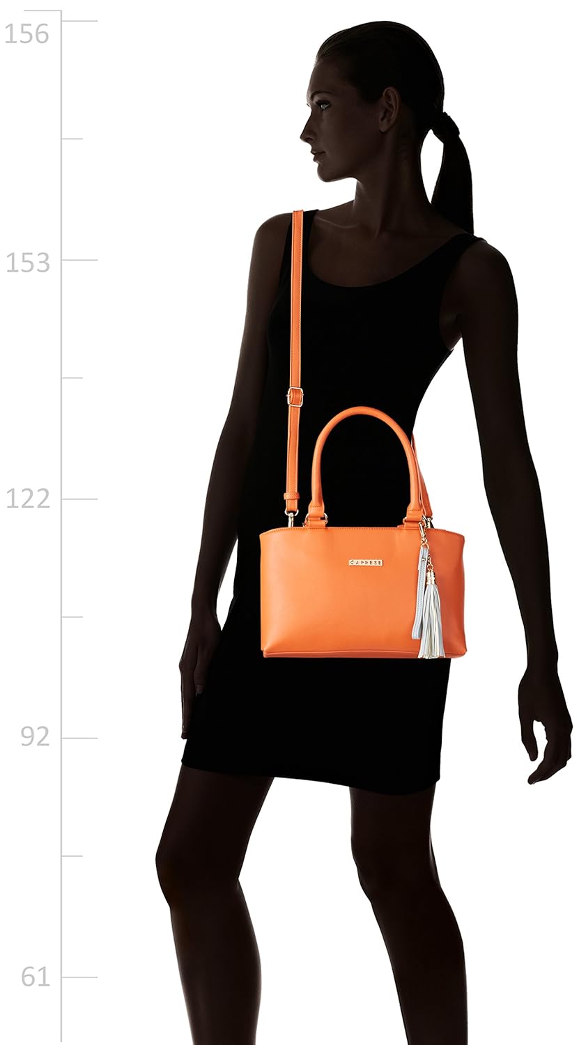 caprese shally women's satchel (orange)