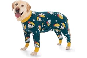 Axcimond Onesie for Dogs After Surgery Recovery Suit Female Male Long Sleeve Dog Pajamas Medium Large Dogs Surgical Recovery 