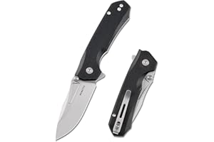 REMETTE EDC Pocket Knife Rhino 0211,Sharp D2 Steel Blade Durable G10 Handle, Folding Pocket Knives with Reversible Pocket Clip, Flip Open Camping Tactical Hunting Pocket Knife for Men