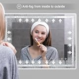 Dripex LED Bathroom Mirror 500x700 mm Dimmable 3 Color Temp Anti-Fog IP54 view 3