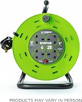 Status 4 Socket Cable Reel 25m Green 13A Outdoor Extension Lead view 7