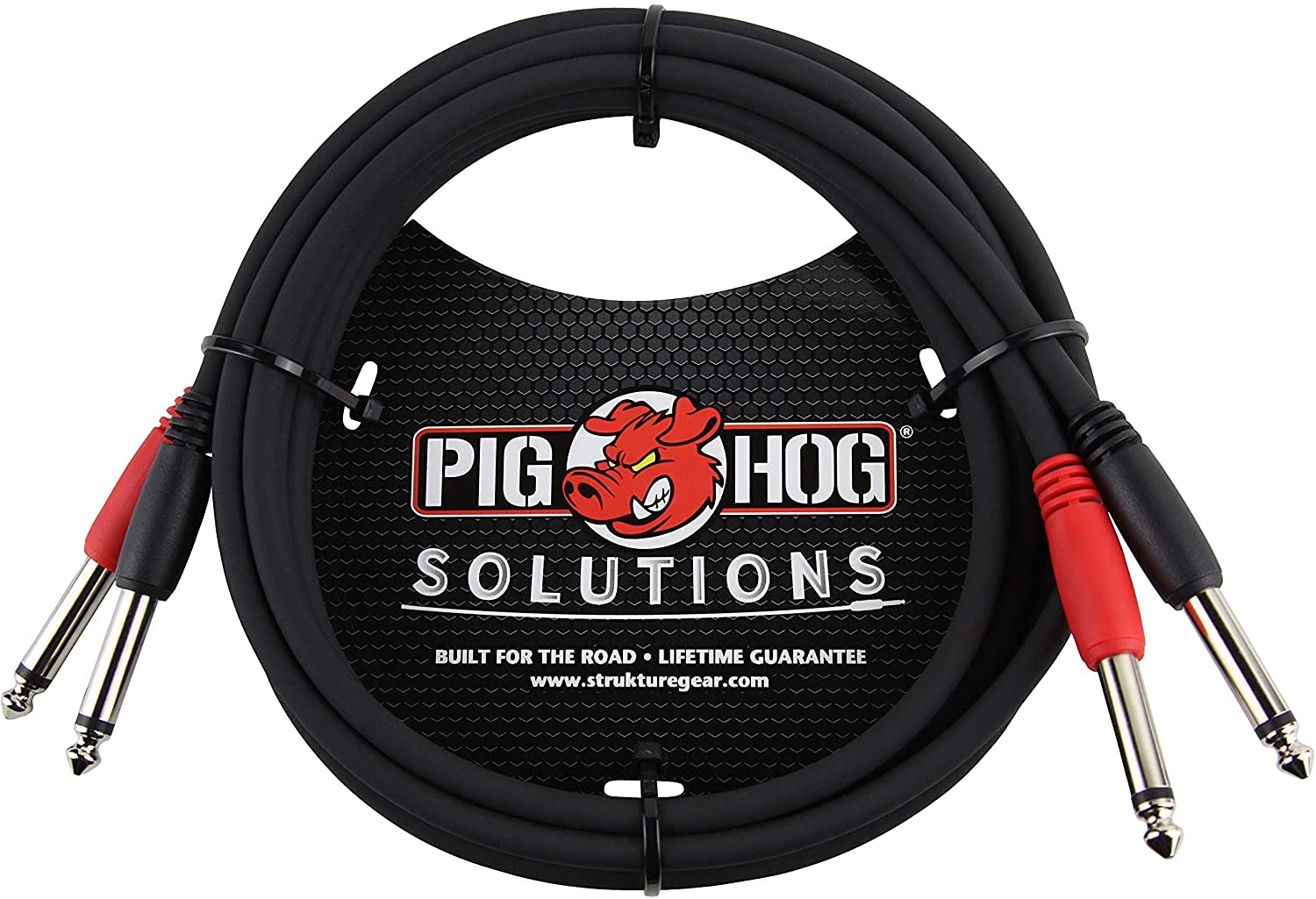 Pig Hog PD-21406 Dual 1/4" Mono (Male) Cable, 6 Feet — image 1