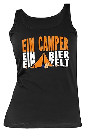 Damen Sprüche Tank Top Camping Camper Campingplatz Ein