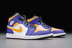 Jordan mens Nike Air 1 Mid Shoes, Dark