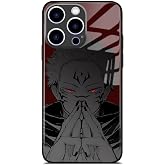 King of Curses Anime Glass Phone Case for iPhone 17, Aesthetic Protection | Mystic sorcerer graphics, vivid glossy finish, 9H tempered rear, soft TPU border, shockproof grip