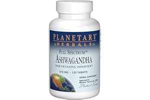 Planetary Herbals Ashwagandha Full Spectrum 570 mg, Rejuvenating Tonifier,120 Tablets
