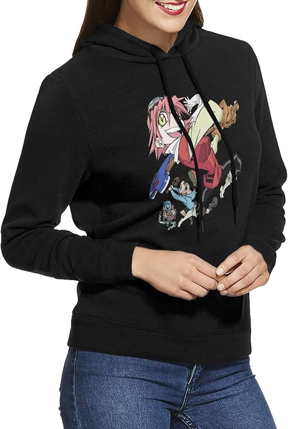 Amazon.com: Anime Flcl Fooly Cooly Female Hoodie Cool Pullover Long Sleeve Sweatshirt: Clothing