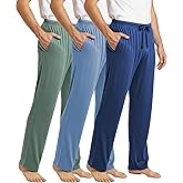Andrew Scott Men's Executive Soft Stretch Lounge Sleep Pants | Drawstring & Pockets Bottoms | Multi Packs