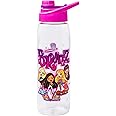 Silver Buffalo Bratz Featuring Cloe, Jade, Yasmin, and Sasha Water Bottle with Screw-On Lid, 28 Ounces