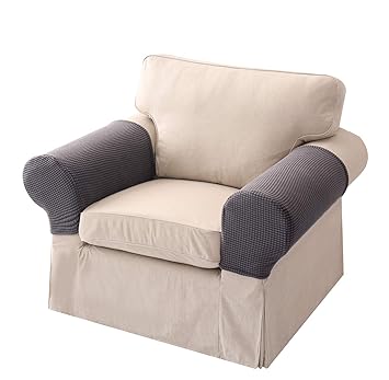 2 Stück Sofa Armlehnenschoner Rutschfester Stretch-Armlehnenbezug für Sessel Hochwertiger Elasthan Stretchhusse Überzug für S