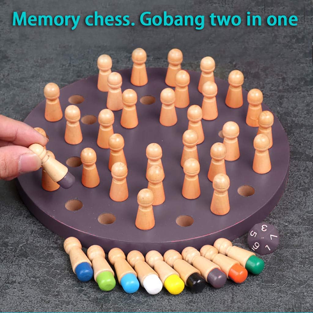 Gift for Kids Educational Memory Wooden Chess Purple Available in Both