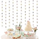 10 Pcs Wildflower Garland Streamers, Flower Paper Hanging, Wildflower Themed Party Decorations for Girls Spring Women Party Baby Bridal Shower Supplies