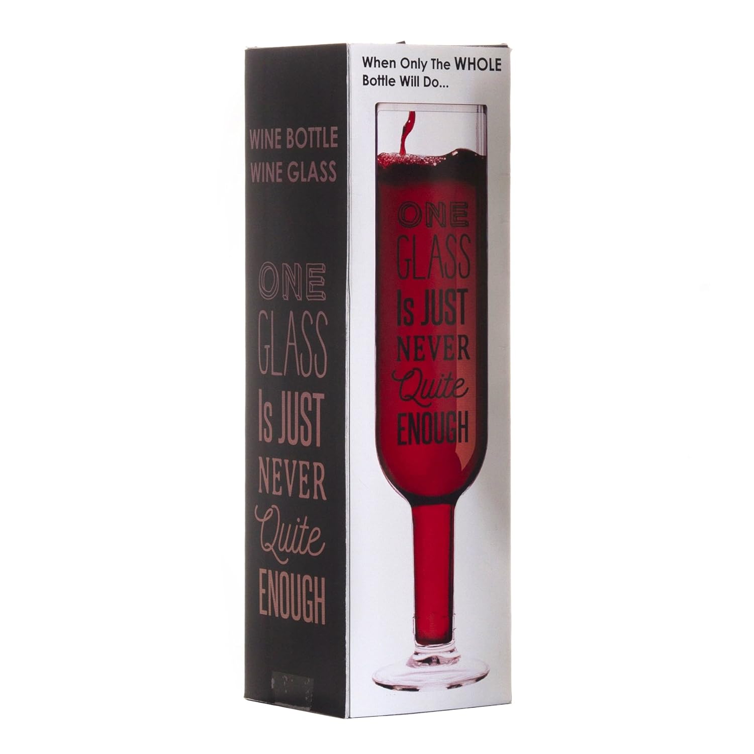 Boca abajo para botella de vino de cristal UNO nunca es suficiente ...